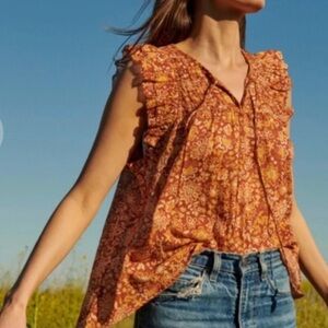 Sundry Sienna Flutter Sleeve Blouse size M (2)